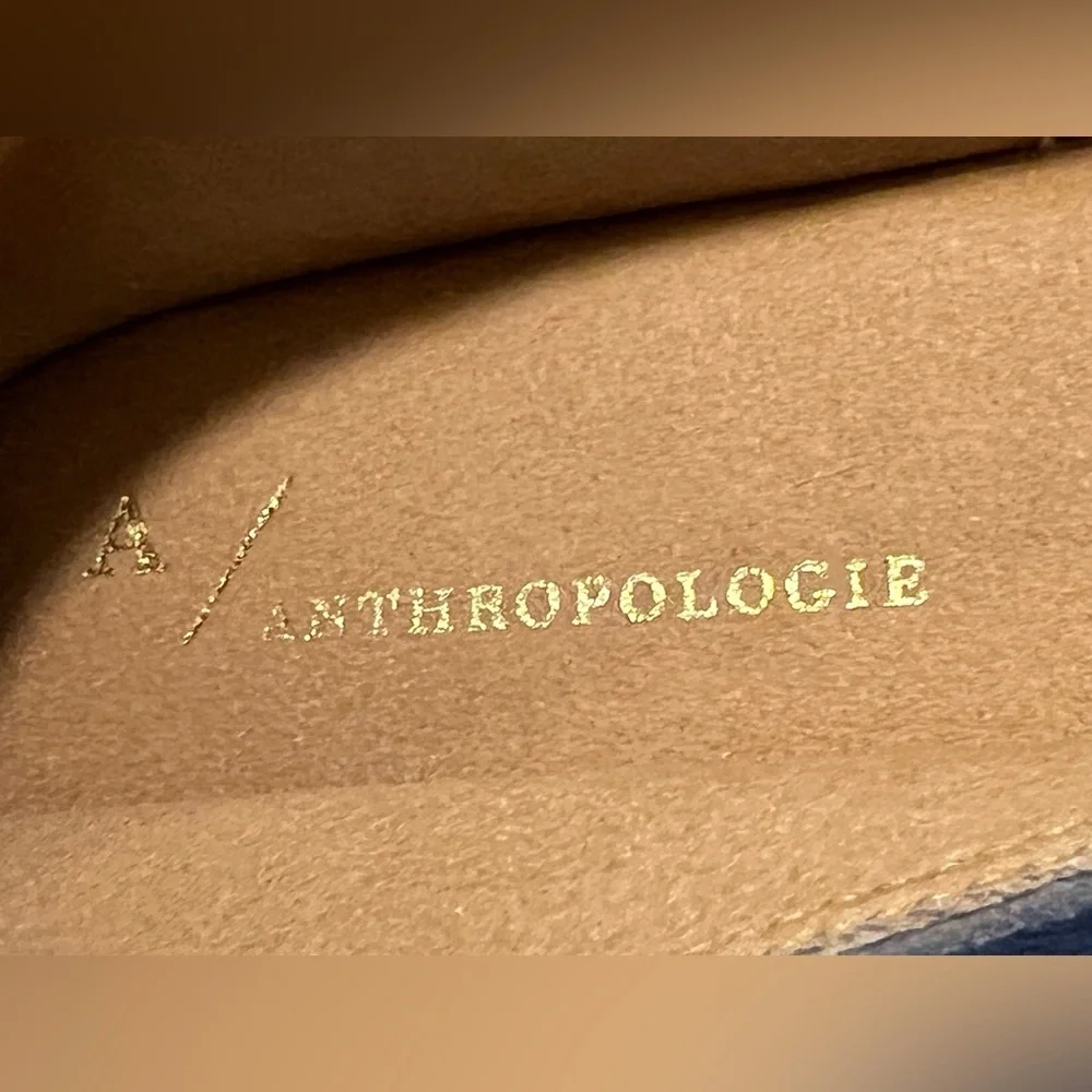 ANTHROPOLOGIE - Suede Ruffle Espadrille size 39